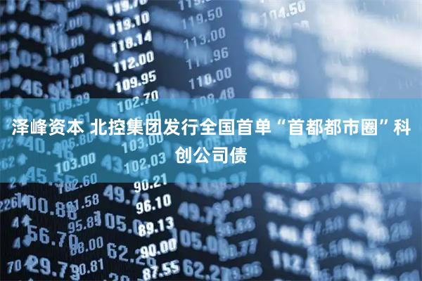 泽峰资本 北控集团发行全国首单“首都都市圈”科创公司债