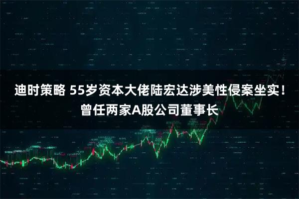 迪时策略 55岁资本大佬陆宏达涉美性侵案坐实！曾任两家A股公司董事长